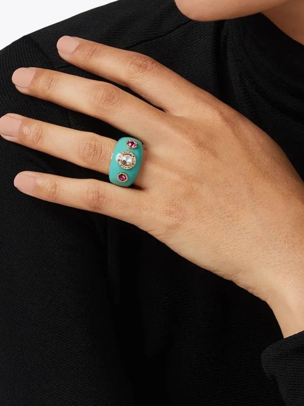 Kurt Geiger London Oval Resin Statement Ring